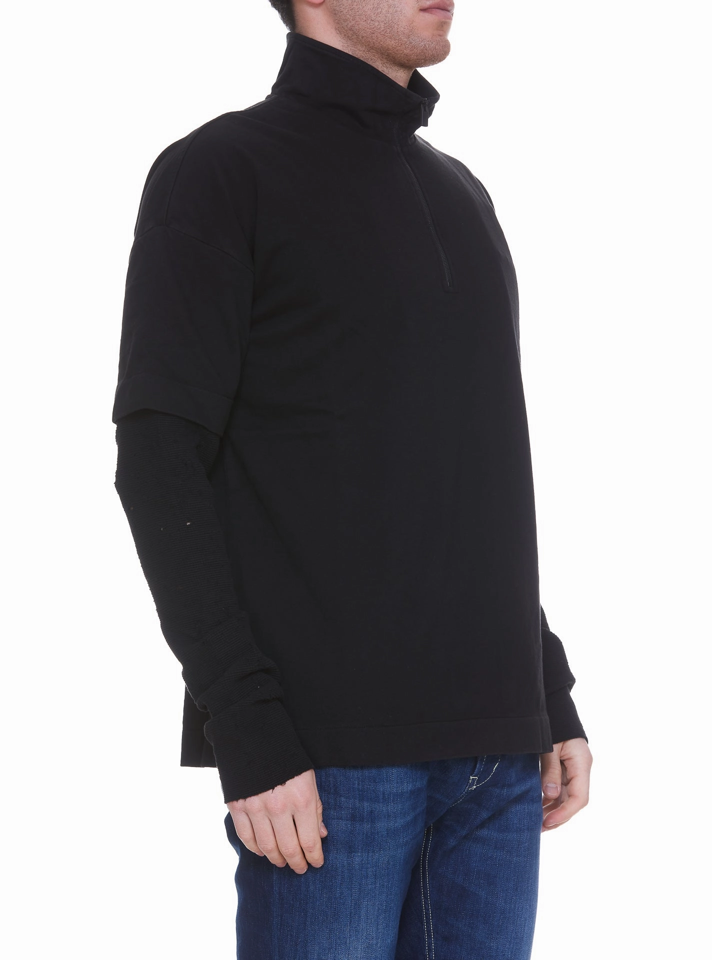 1017 ALYX 9SM Double-Sleeved Distressed Detail T-Shirt