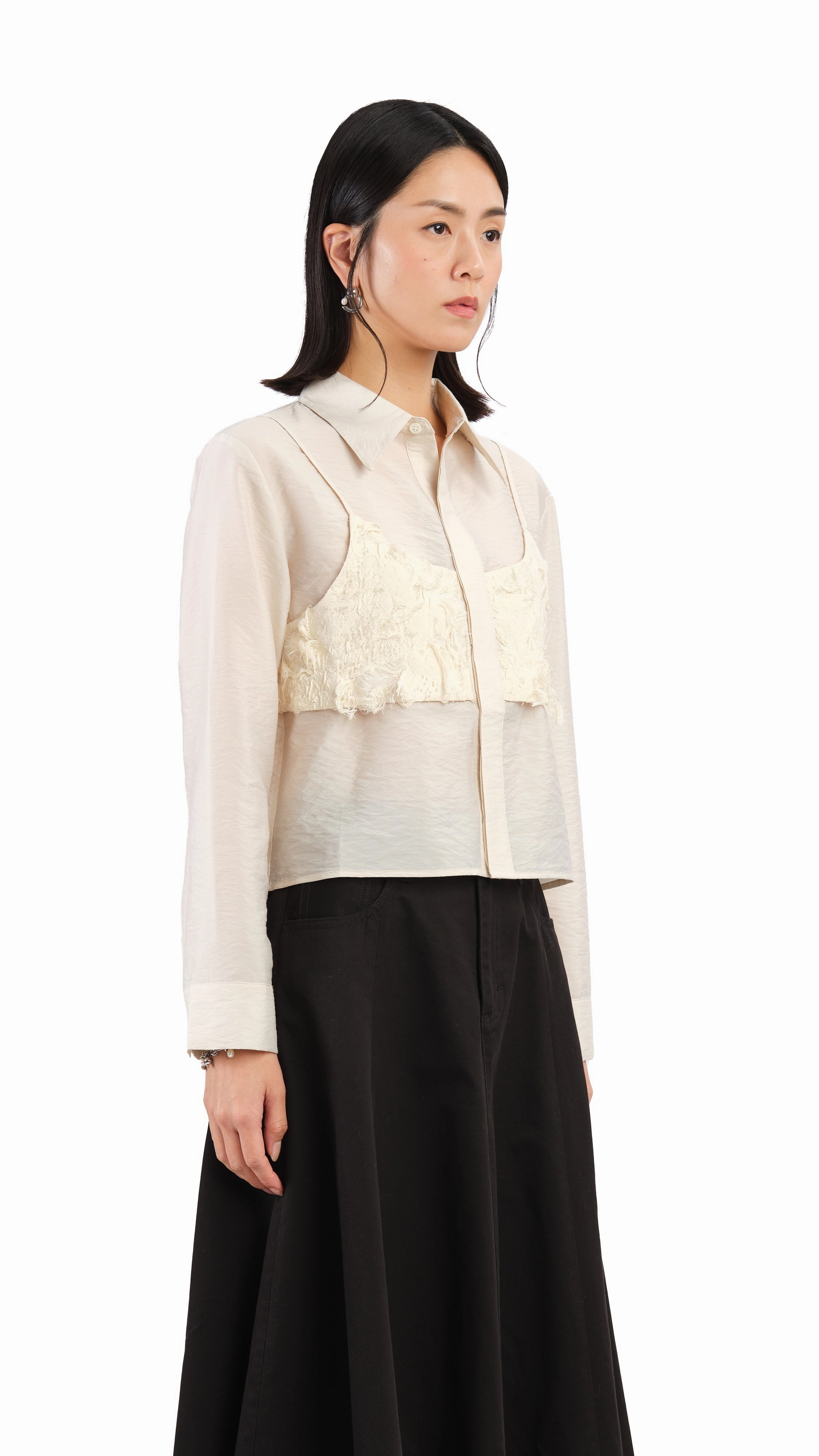 2 In 1 Fancy Jacquard Shirt