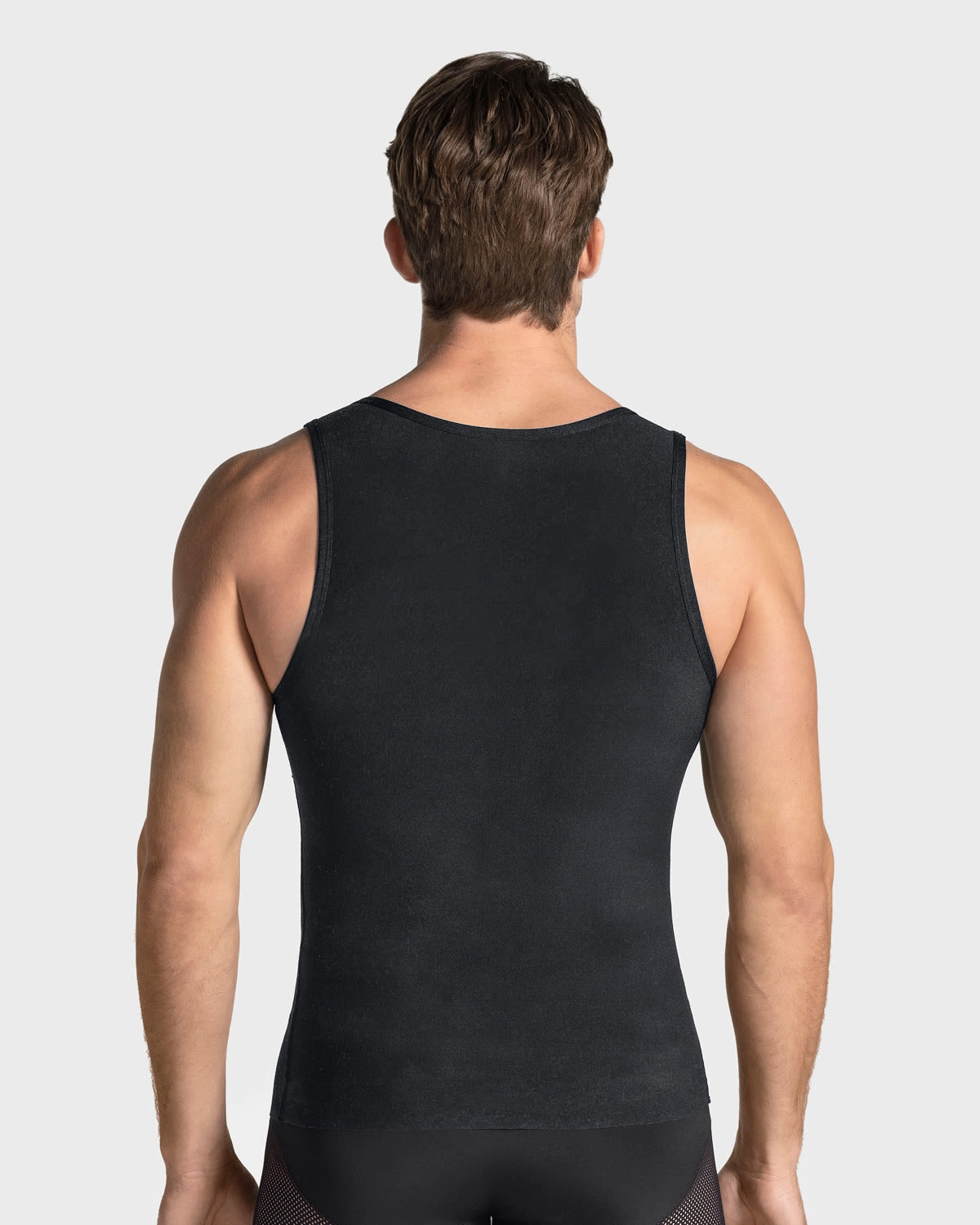 4-Pack of Stretch Cotton Moderate Compression Shaper Tanks with Mesh Cutouts