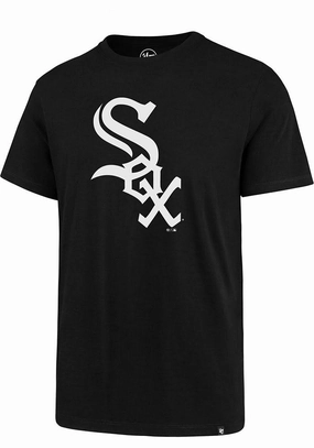 '47 Brand Men's Chicago White Sox Jet Black Imprint Super Rival Tee