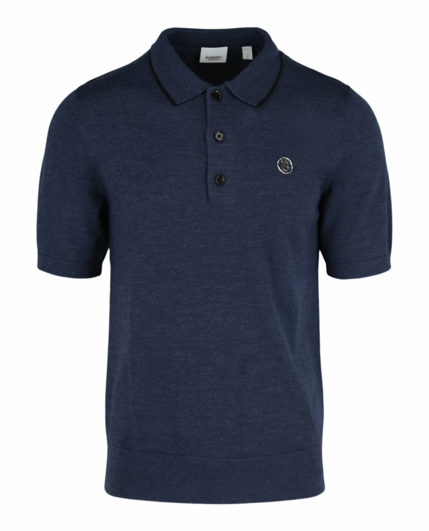 'TB' Cashmere Blend Polo Shirt