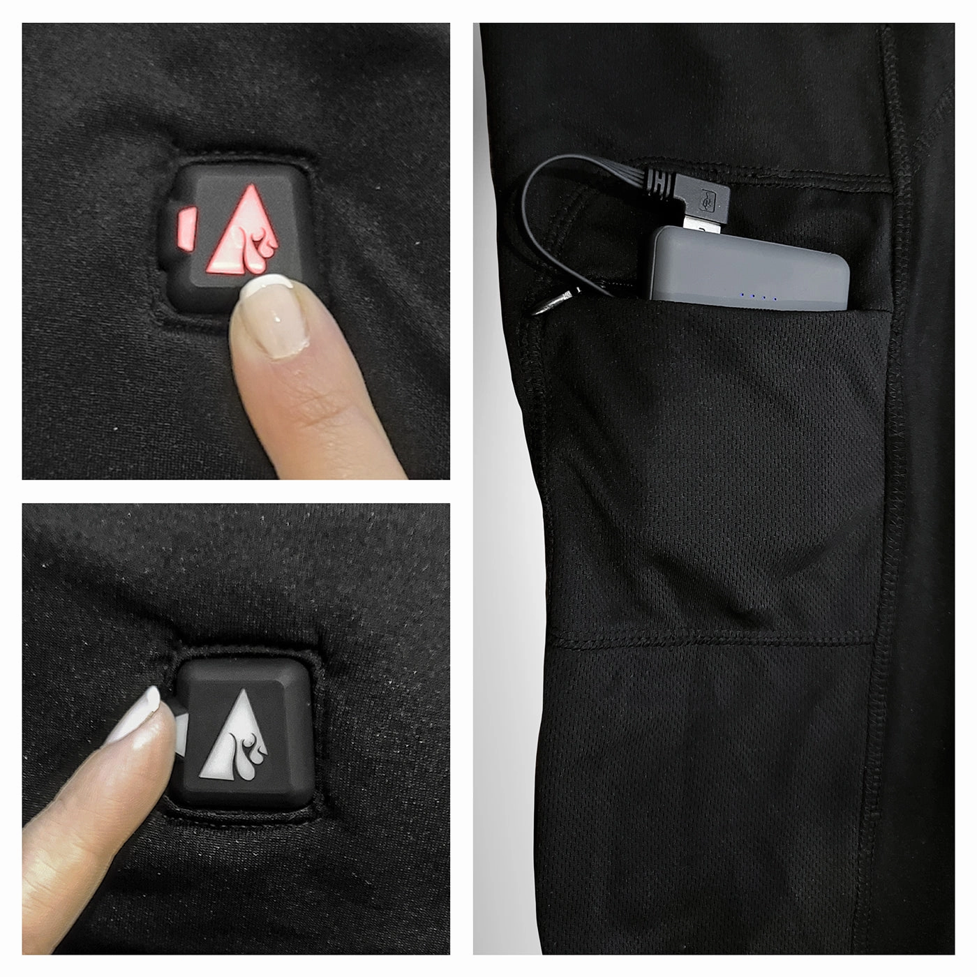 ActionHeat AH-BLT-5V-M 5V Heated Base Layer Long-Sleeve Shirt for Men, Black, M