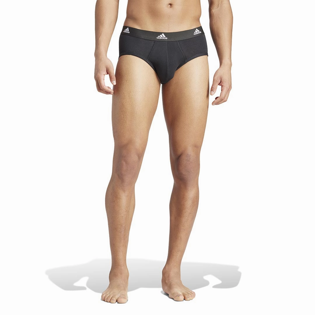 adidas - Men's 3 Pack Active Flex Cotton Brief Underwear (IQ9539)