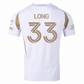 adidas Aaron Long LAFC Authentic Away Jersey w/ MLS   Apple   Ford Logo 25/26 (White/Gold)
