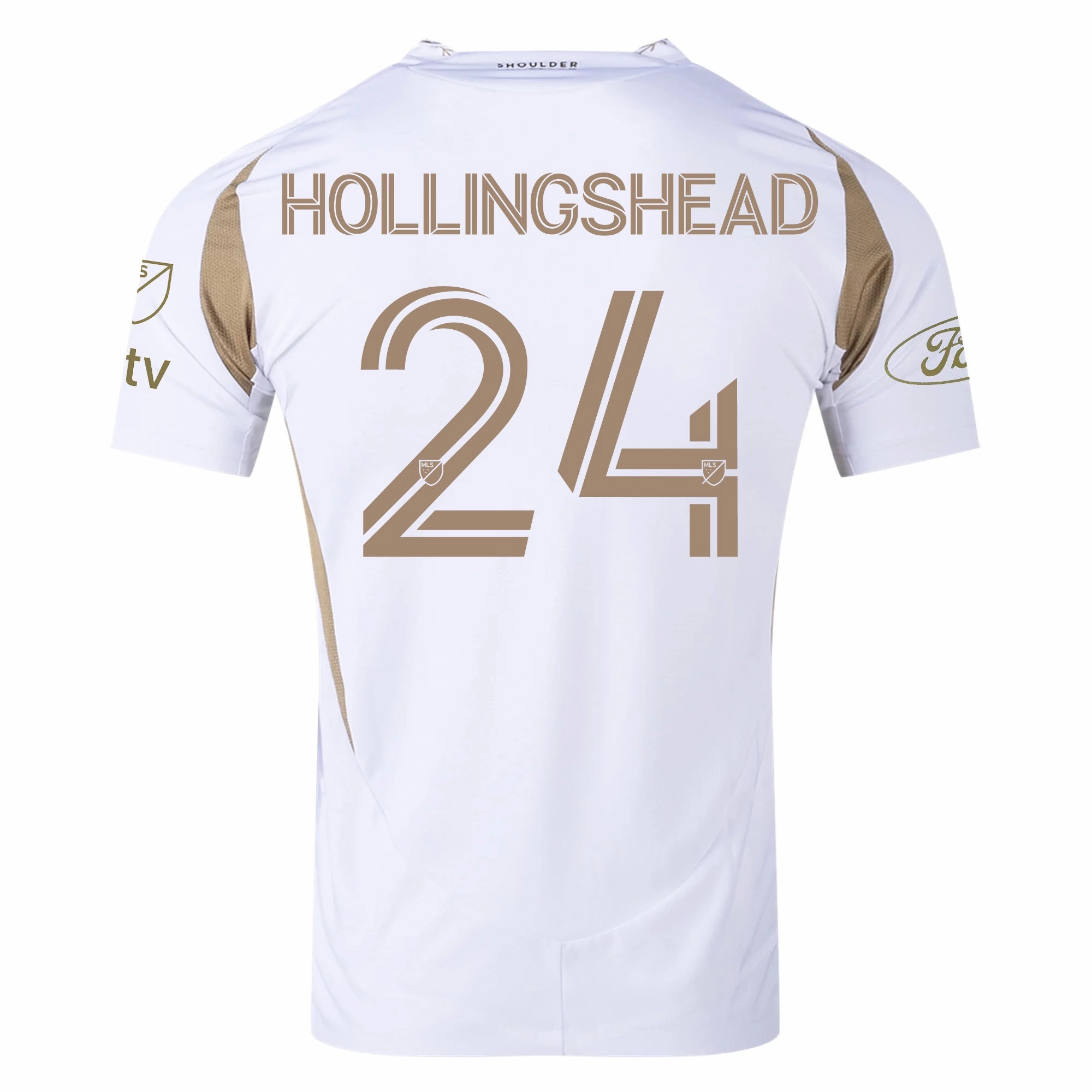 adidas Eddie Segura LAFC Authentic Away Jersey w/ MLS   Apple   Ford Logo 25/26 (White/Gold)