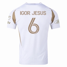 adidas Igor Jesus LAFC Authentic Away Jersey w/ MLS   Apple   Ford Logo 25/26 (White/Gold)