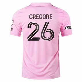 adidas Inter Miami Gregore Home Jersey 23/24 w/ MLS   Leagues Cup Patch   Match Details (True Pink/Black)