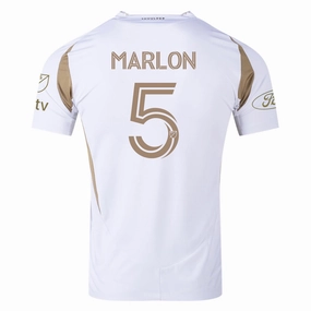 adidas Marlon LAFC Authentic Away Jersey w/ MLS   Apple   Ford Logo 25/26 (White/Gold)