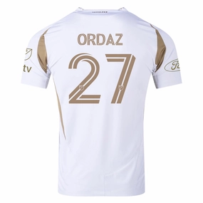 adidas Nathan Ordaz LAFC Authentic Away Jersey w/ MLS   Apple   Ford Logo 25/26 (White/Gold)