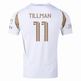 adidas Timothy Tillman LAFC Authentic Away Jersey w/ MLS   Apple   Ford Logo 25/26 (White/Gold)