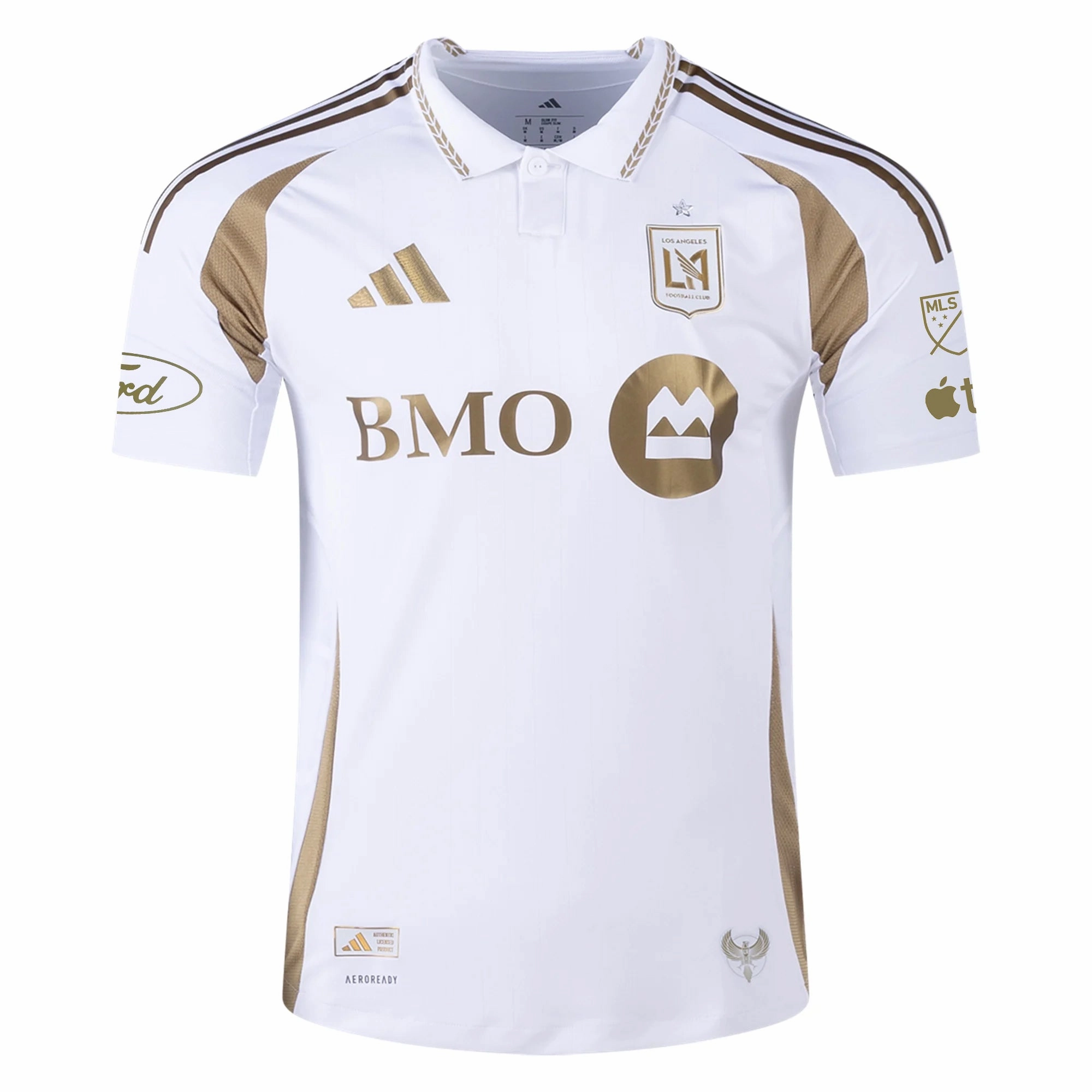 adidas Yaw Yeboah LAFC Authentic Away Jersey w/ MLS   Apple   Ford Logo 25/26 (White/Gold)