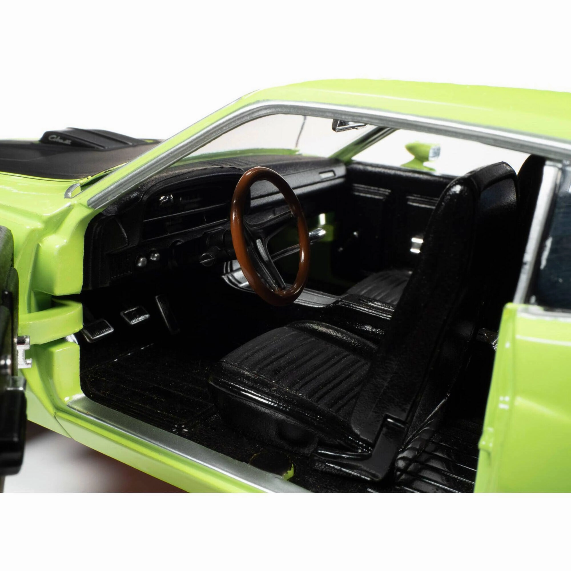 Autoworld 1/18 Model Car - 1971 Ford Torino Cobra Grabber Lime Green with Black