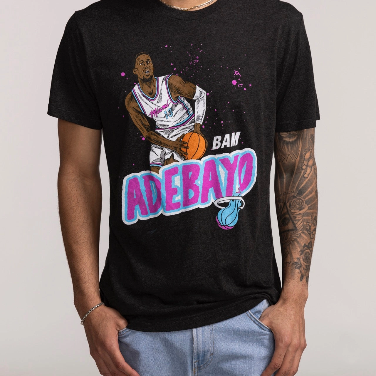 Bam Adebayo Homage Original Vice Shooting Stars Tee