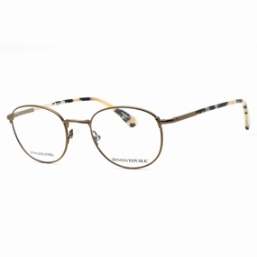 Banana Republic Men's Eyeglasses - Light Brown Round Full Rim Frame | DONN 0TUI 00
