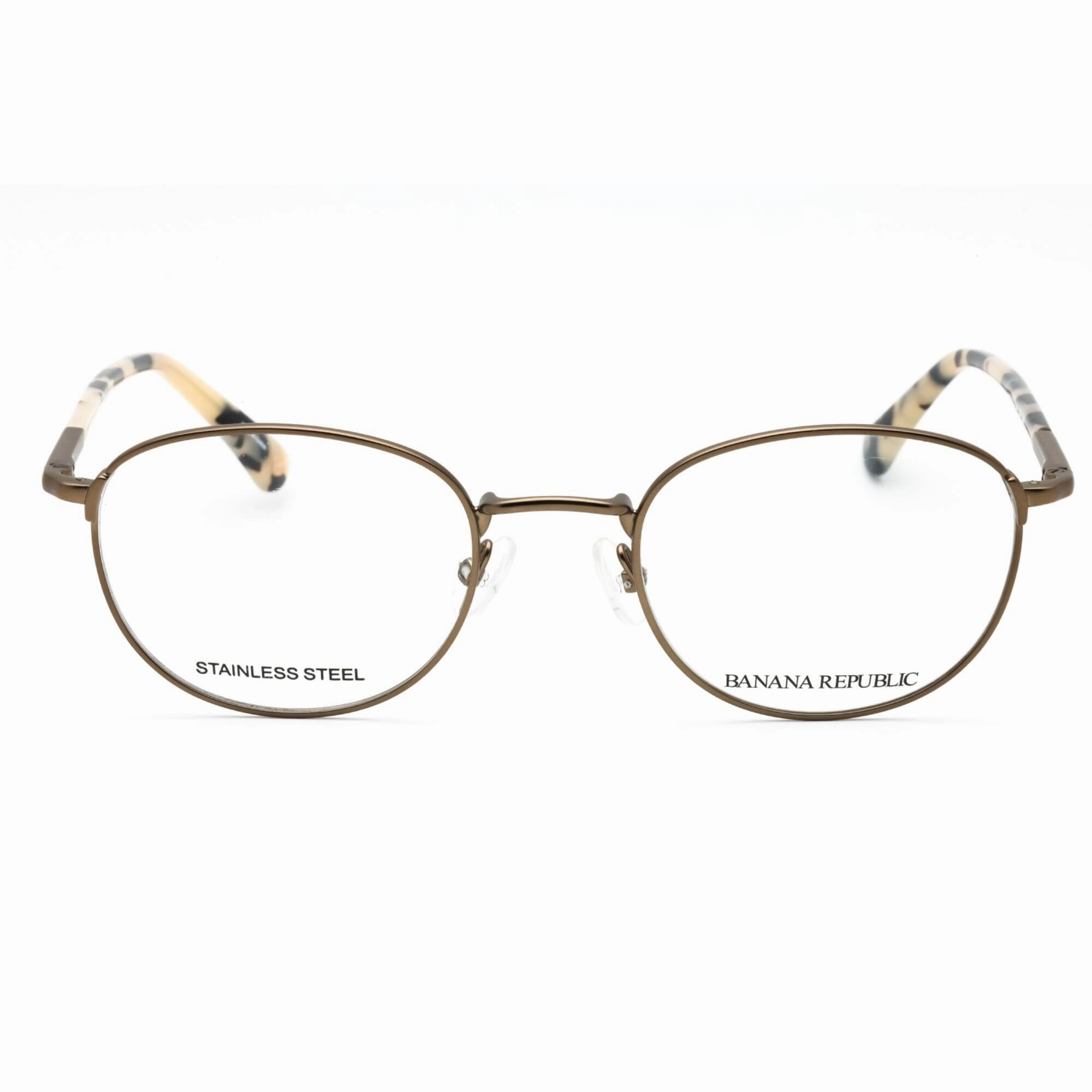 Banana Republic Men's Eyeglasses - Light Brown Round Full Rim Frame | DONN 0TUI 00