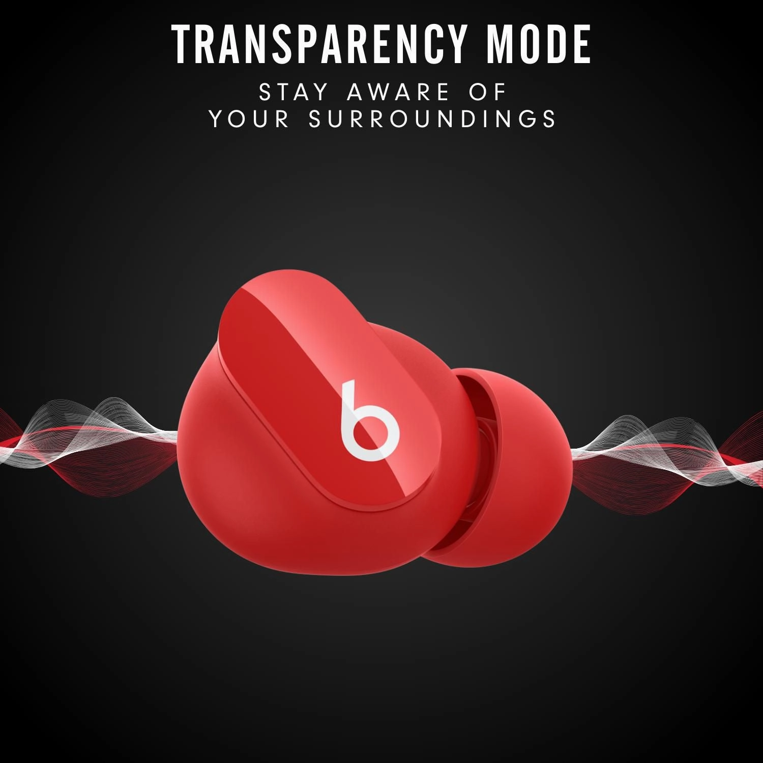 Beats by Dr. Dre Studio Bud Red Wireless Noise Cancelling In Ear Headphones MJ503LL/A