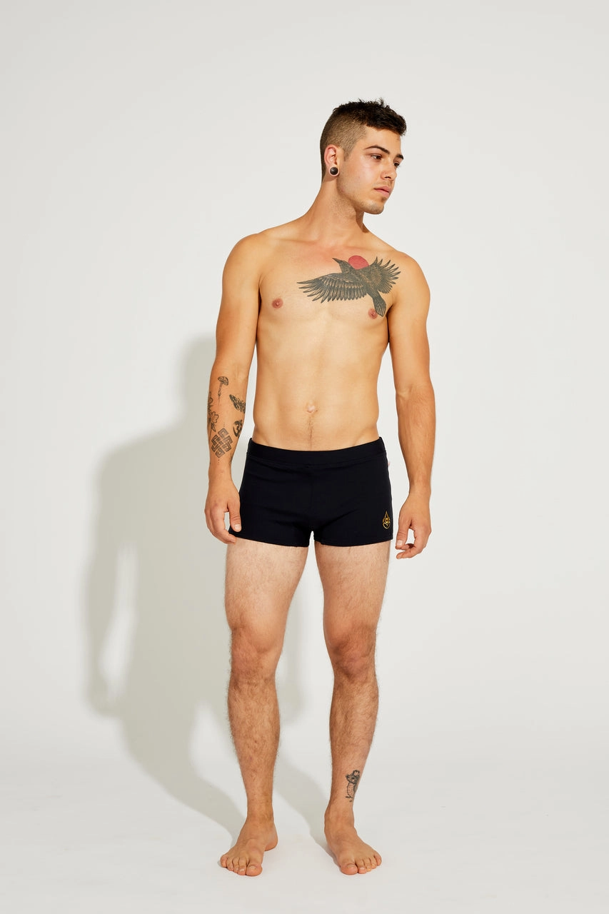 Brazilian Style Trunks, Black, Supplex