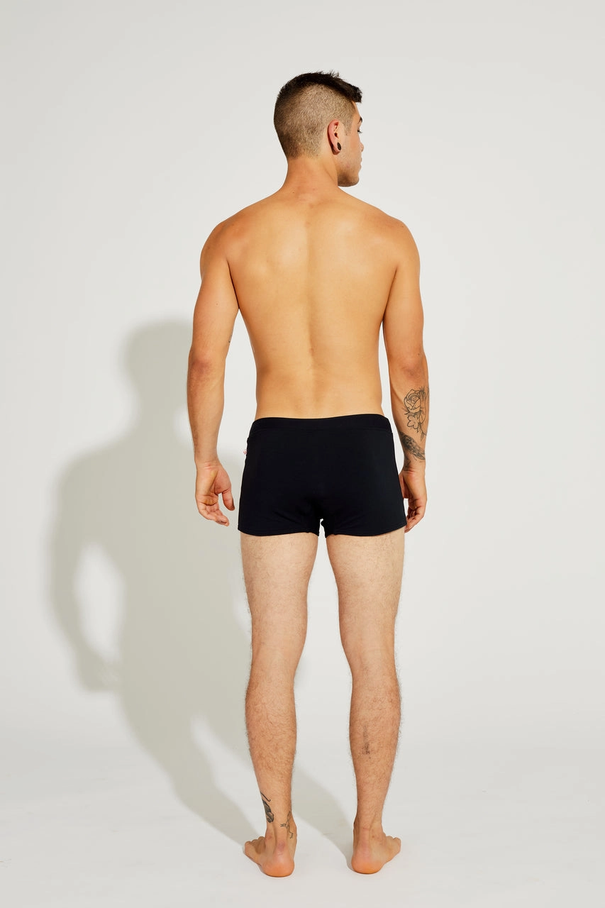 Brazilian Style Trunks, Black, Supplex