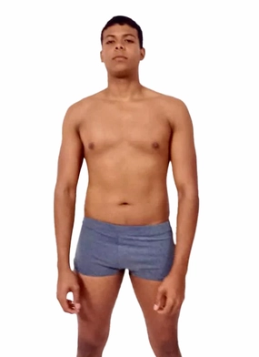 Brazilian Style Trunks, Mixed Grey, Supplex