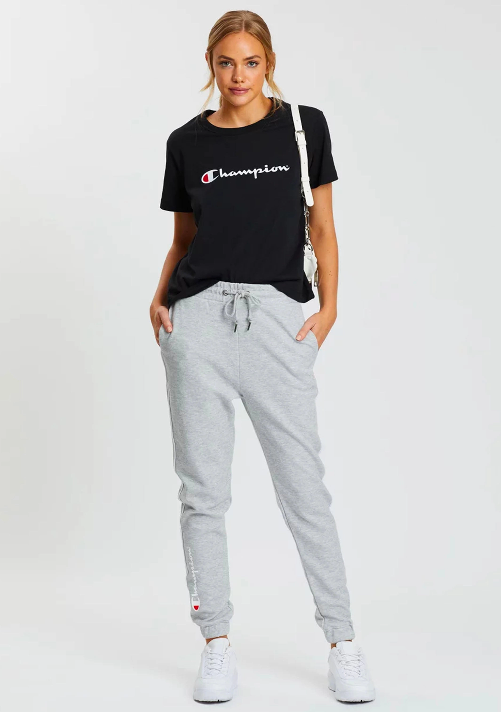 Champion Women's Script Short Sleeve Tee Black