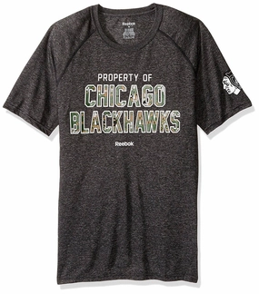 Chicago Blackhawks Division Digital Camo Property Of Ultimate Tee Reebok