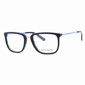Cole Haan Men's Eyeglasses - Navy Rectangular Full Rim Frame Clear Lens | CH4047 414