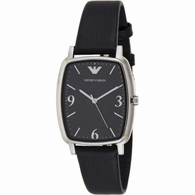 Emporio Armani Retro Black Dial Dress Men's Watch AR2490