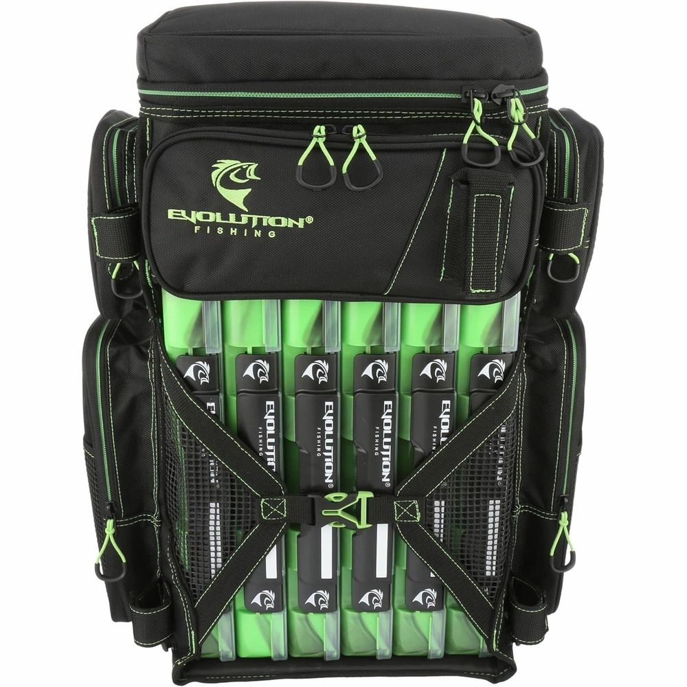 Evolution Fishing 34018-EV Drift Series Tackle Backpack, Green