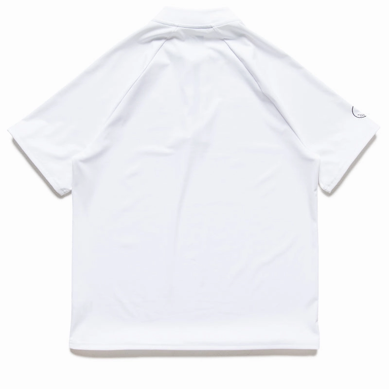 Futura Laboratories x Malbon Golf Zip Raglan Blade Polo - White