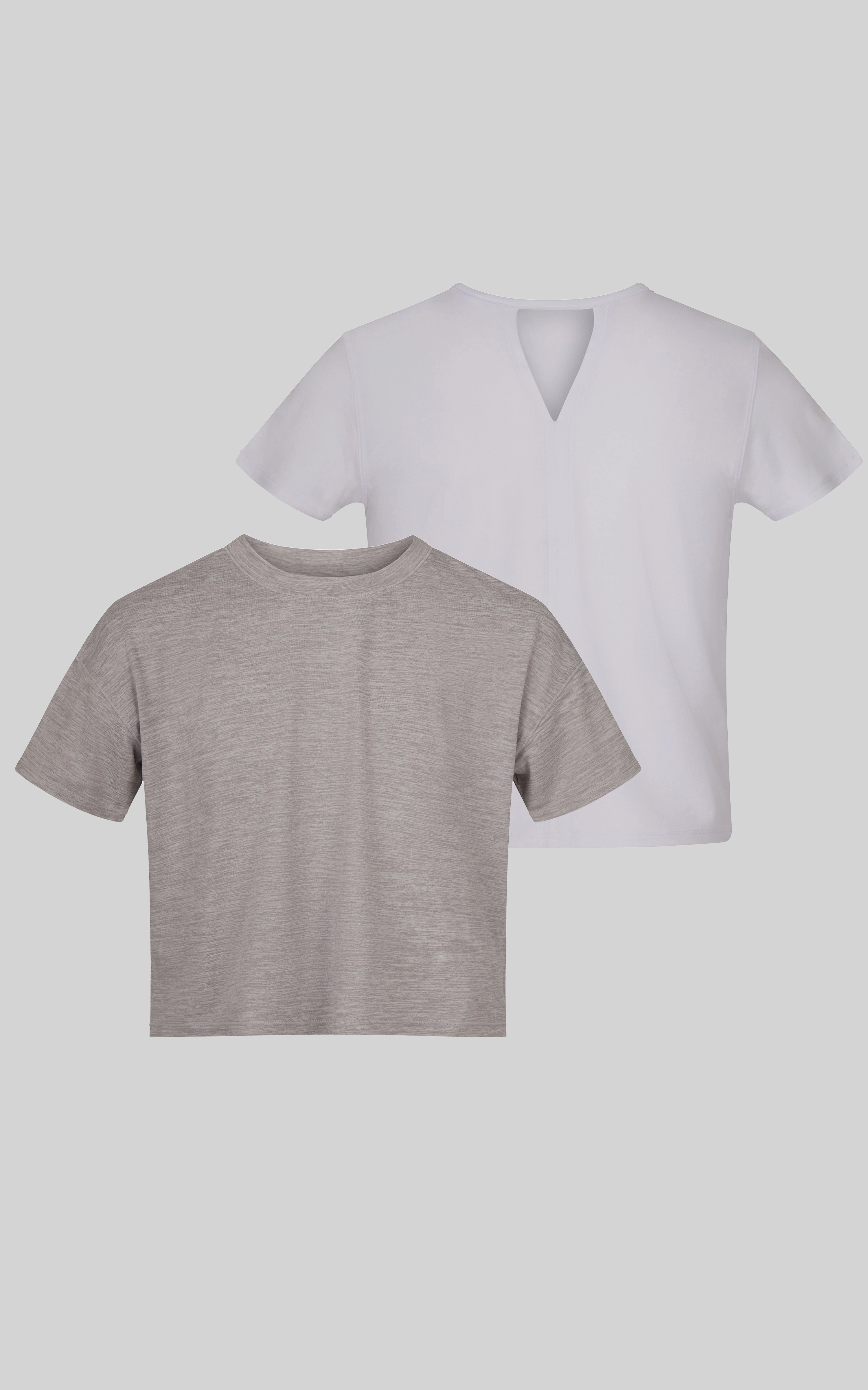 Girls 2 PK Short Sleeve Shirt and Boxy Tee
