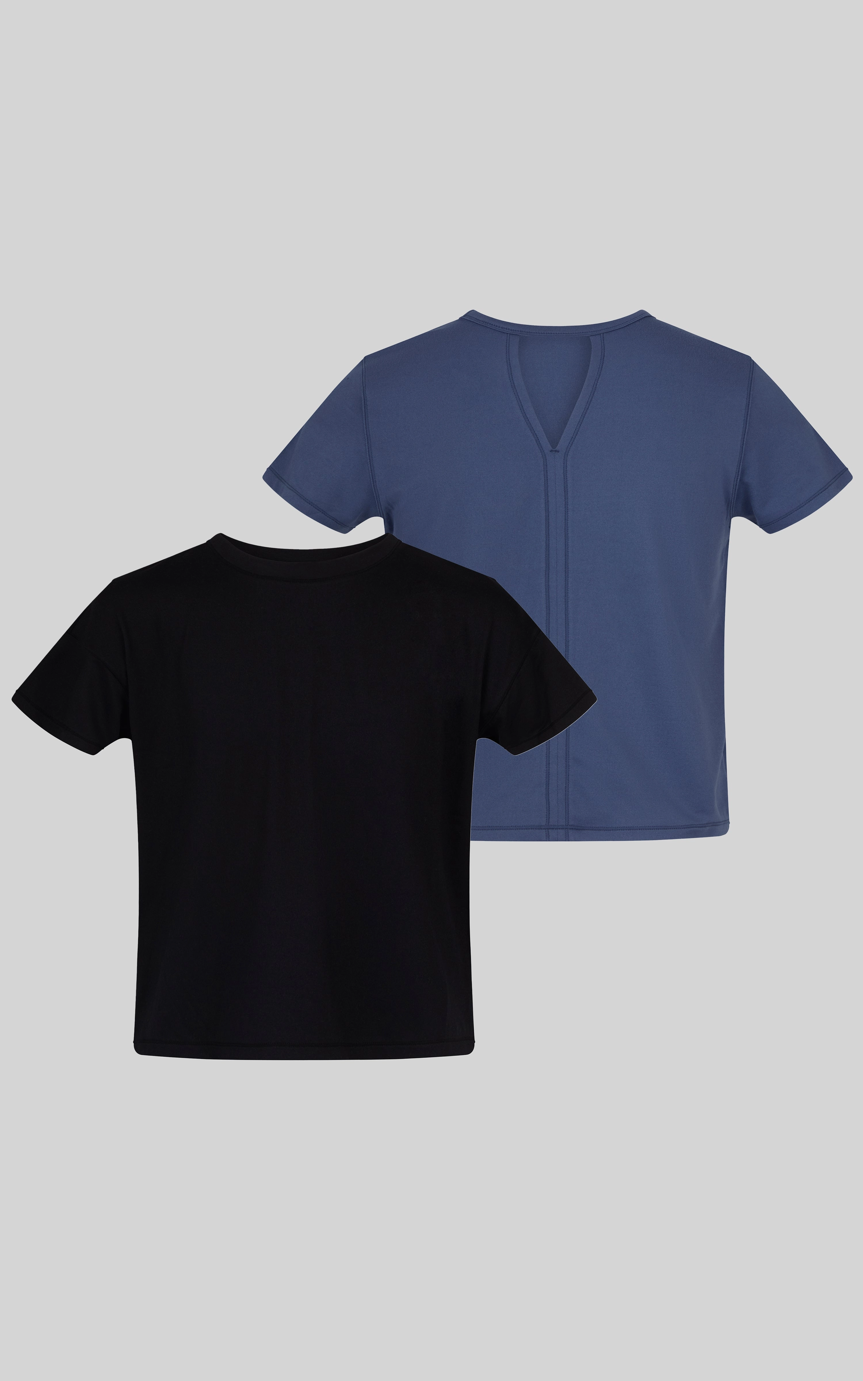Girls 2 PK Short Sleeve Shirt and Boxy Tee