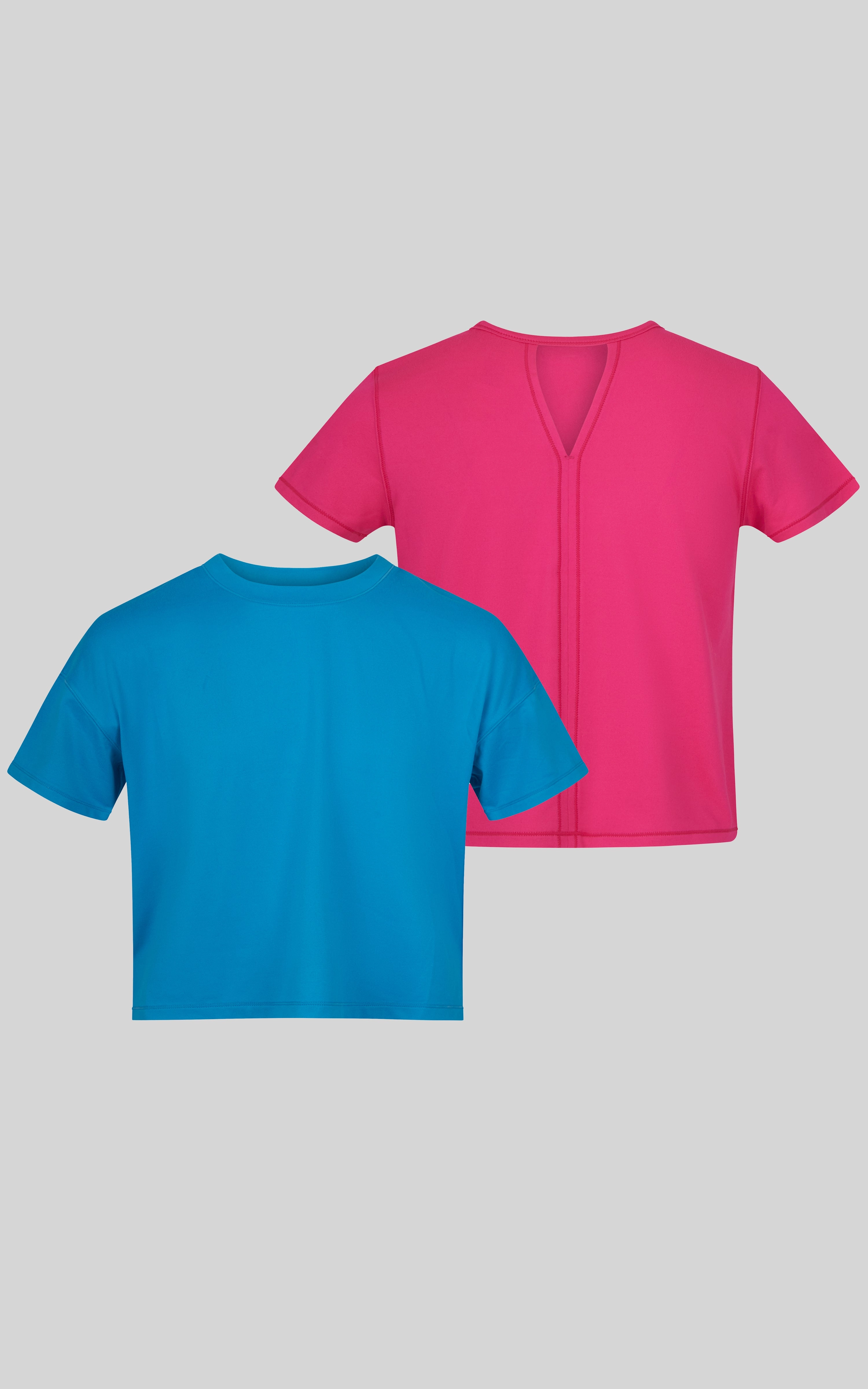Girls 2 PK Short Sleeve Shirt and Boxy Tee