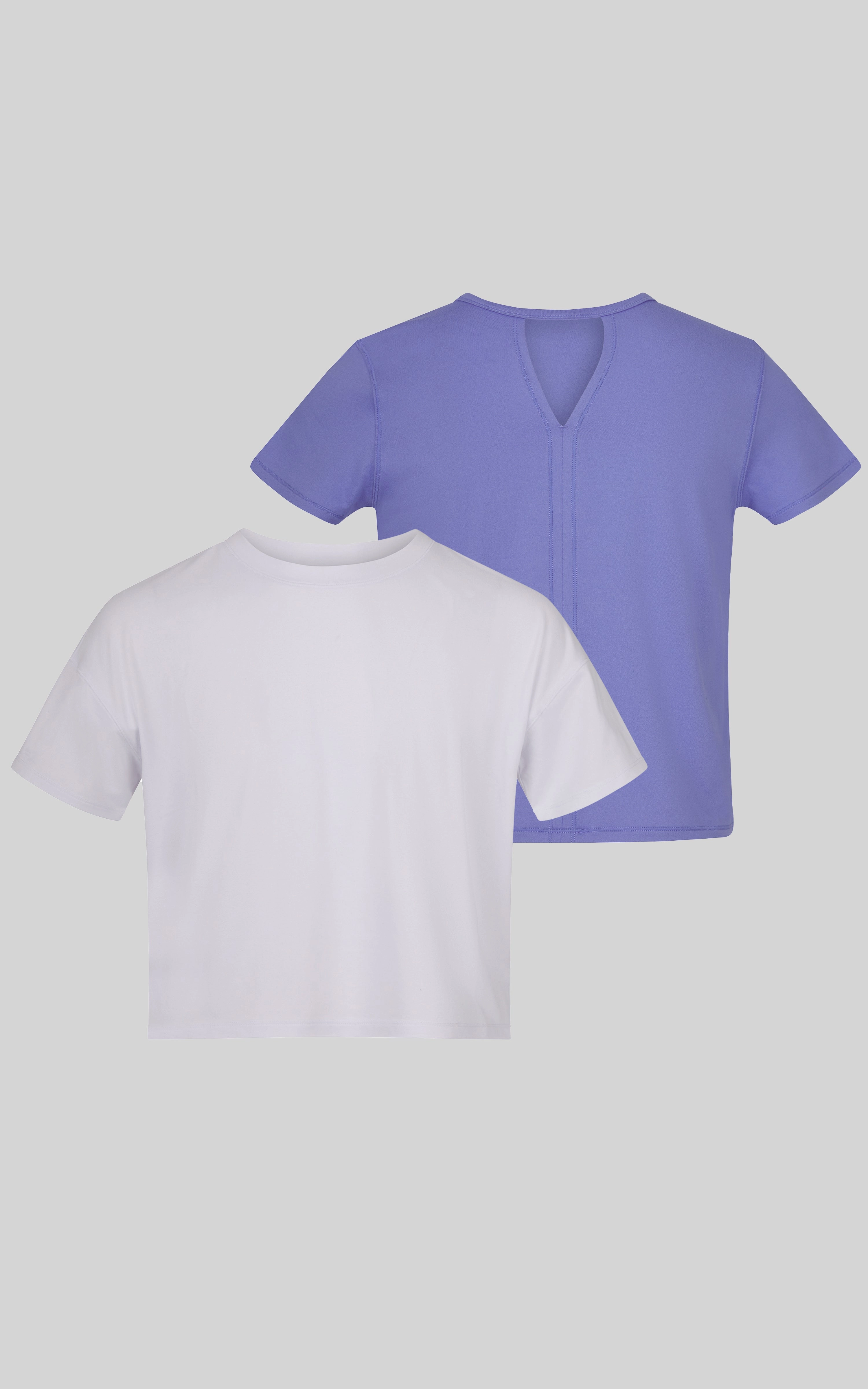 Girls 2 PK Short Sleeve Shirt and Boxy Tee