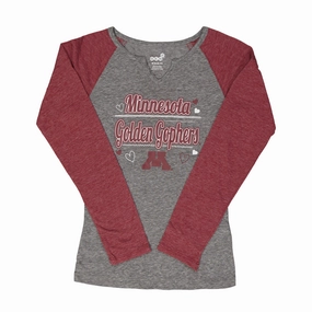Girls' (Junior) Minnesota Golden Gophers Long Sleeve T-Shirt (K547FLX 39N)