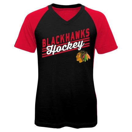 Girls Youth Chicago Blackhawks Goalie Girl Ultra V-Neck Tee