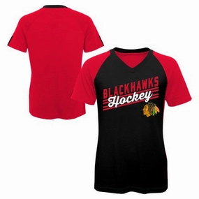 Girls Youth Chicago Blackhawks Goalie Girl Ultra V-Neck Tee