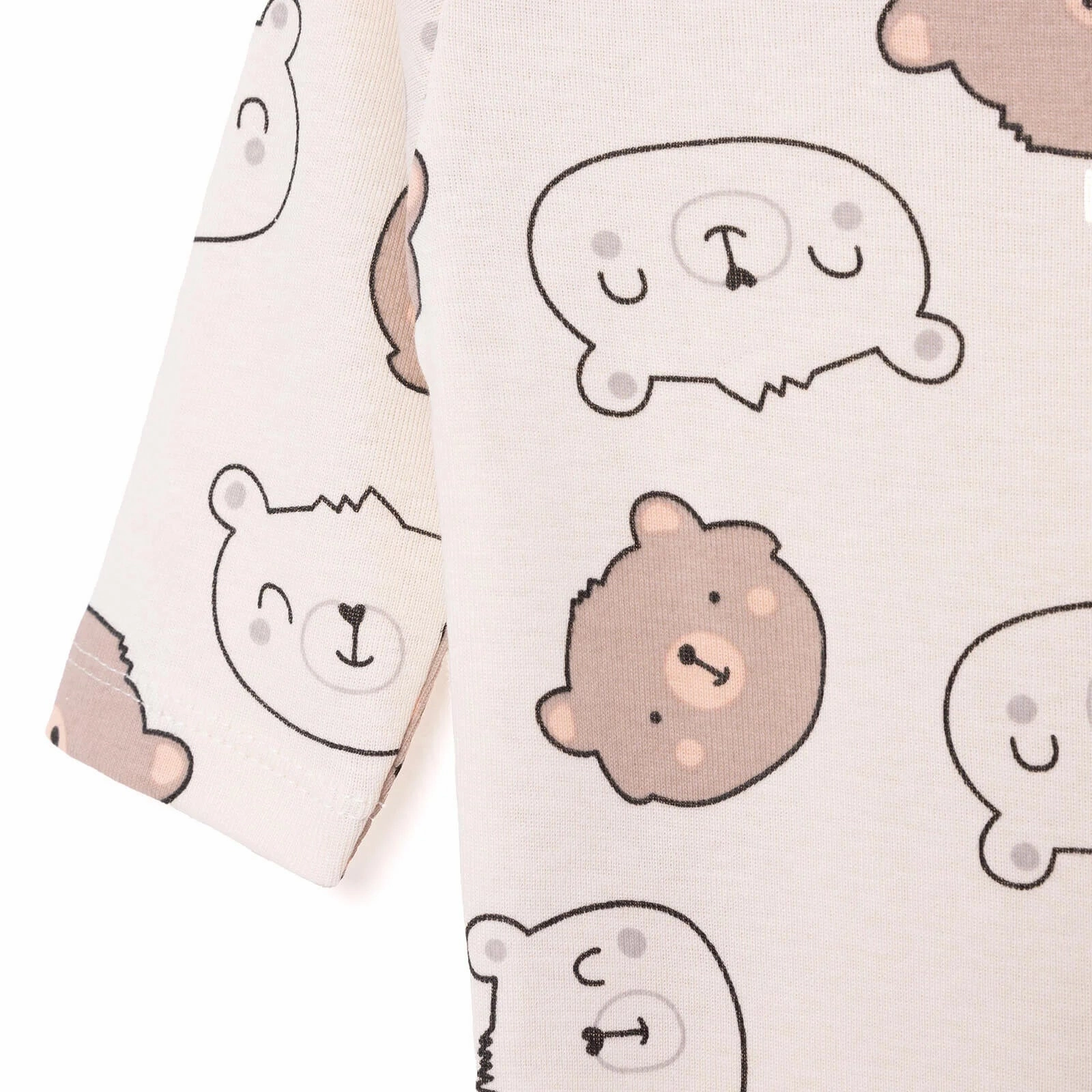HelloBaby Baby Boy Long Sleeve Bodysuit - Beige