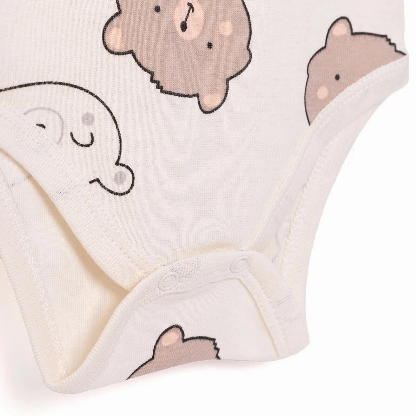 HelloBaby Baby Boy Long Sleeve Bodysuit - Beige