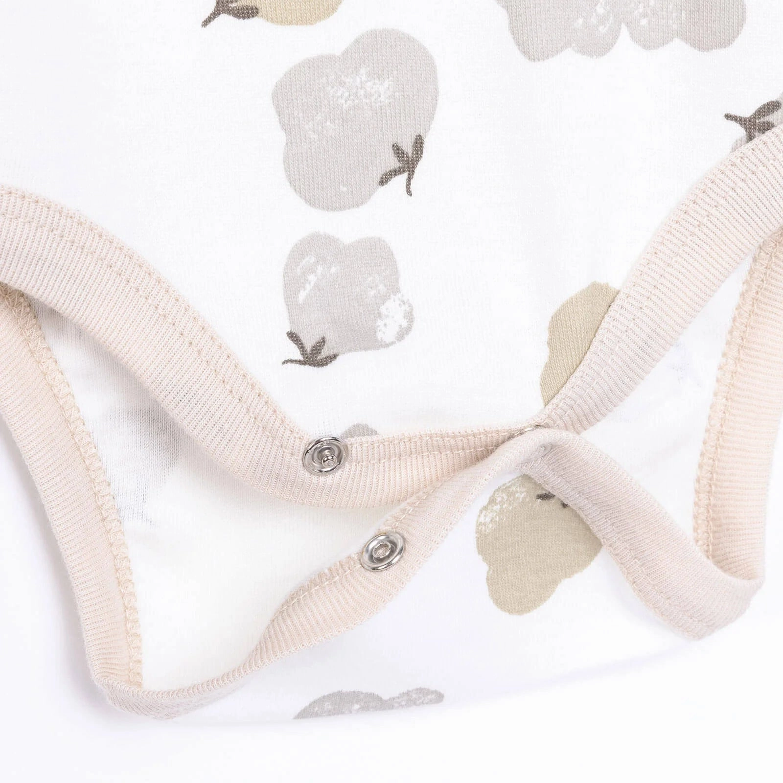 HelloBaby Baby Girl Long Sleeve Bodysuit 2 pcs - Beige