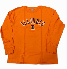 Illinois Fighting Illini Youth Long Sleeve Orange T-Shirt