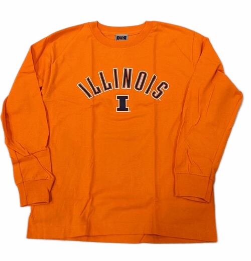 Illinois Fighting Illini Youth Long Sleeve Orange T-Shirt