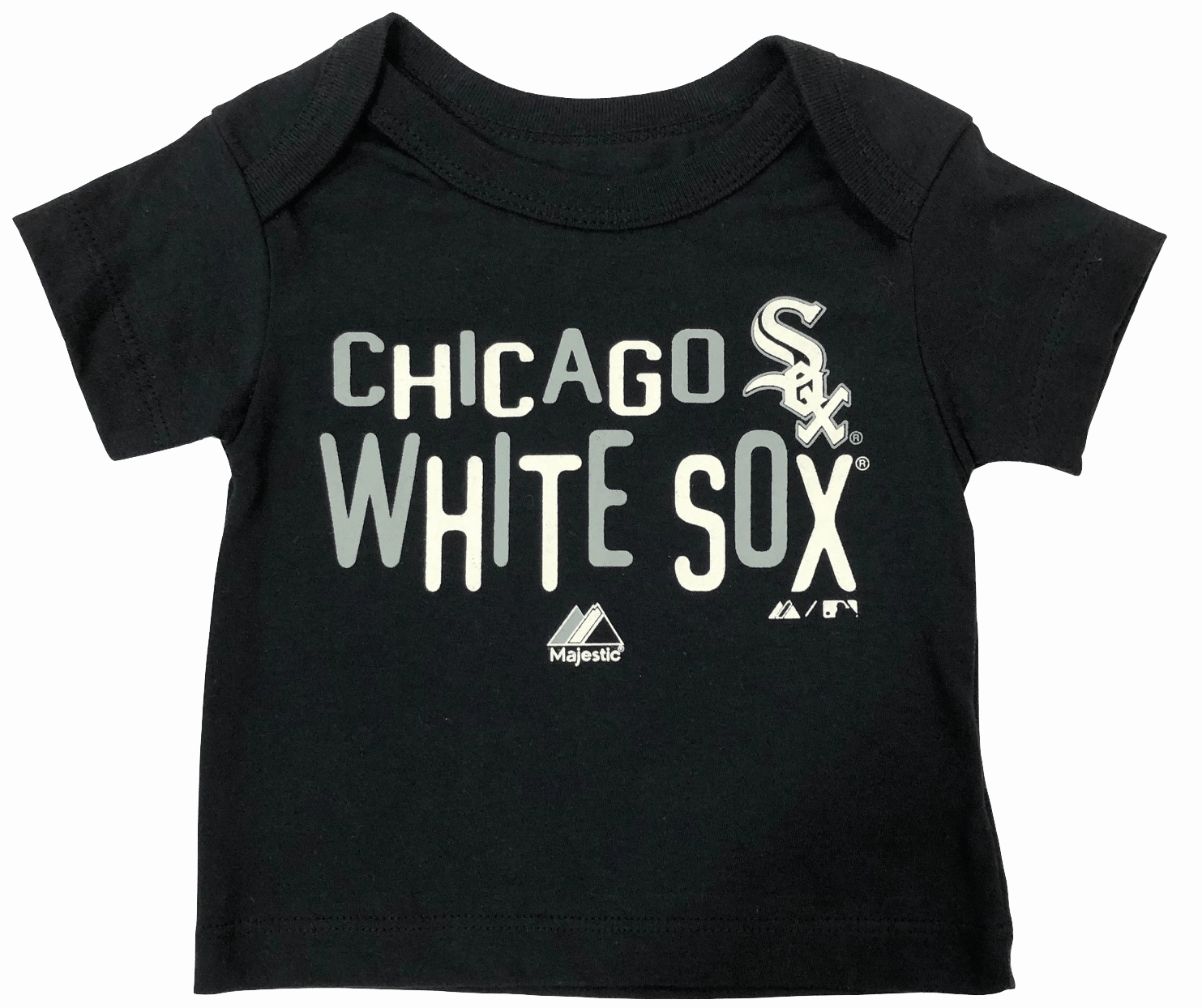 Infant Chicago White Sox Lapped Shoulder Black T-shirt