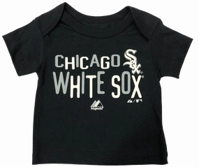 Infant Chicago White Sox Lapped Shoulder Black T-shirt