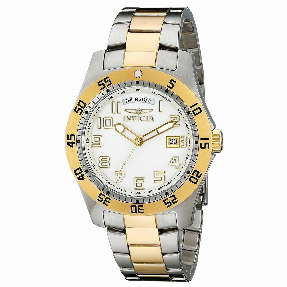 Invicta 6693 Men's Specialty White Dial Two Tone Bracelet Watch