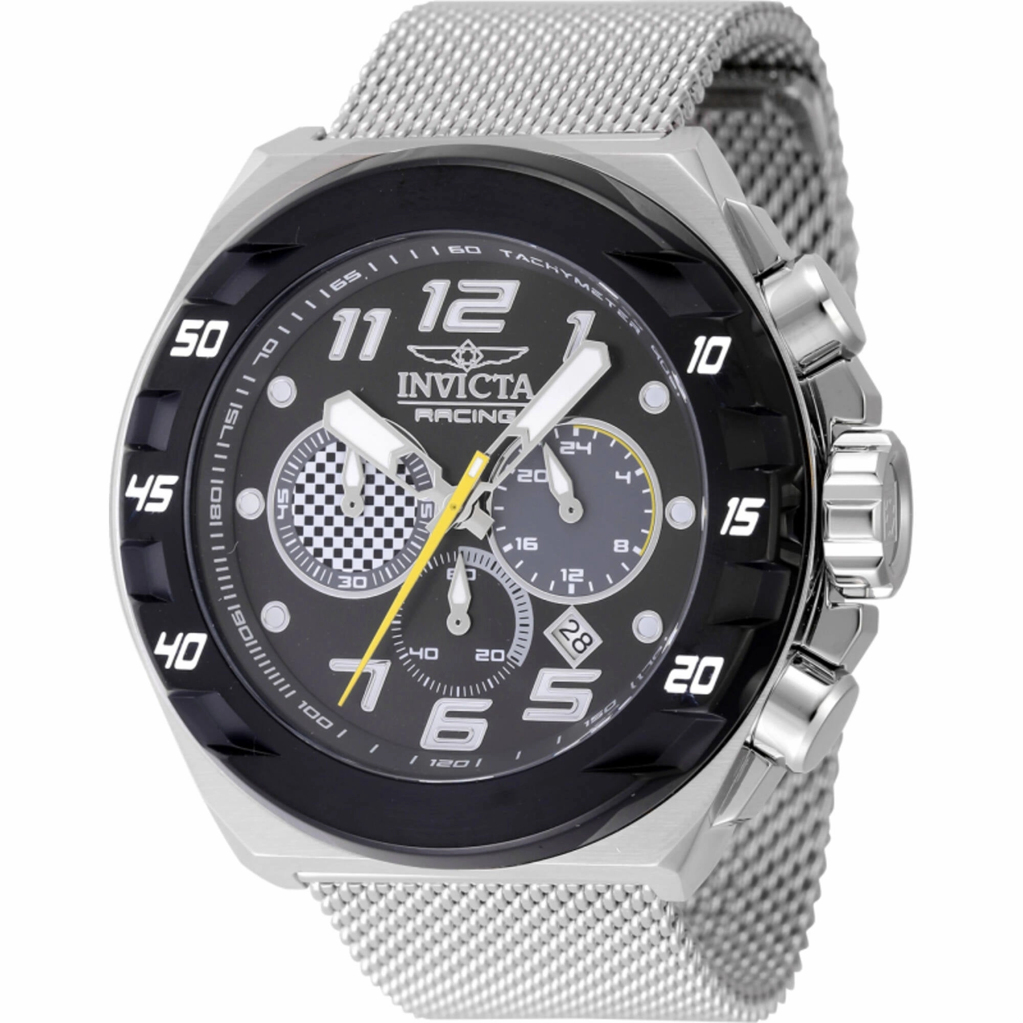 Invicta Men's Watch - Invicta Racing Chrono Black and Light Grey Dial Bracelet | 47203