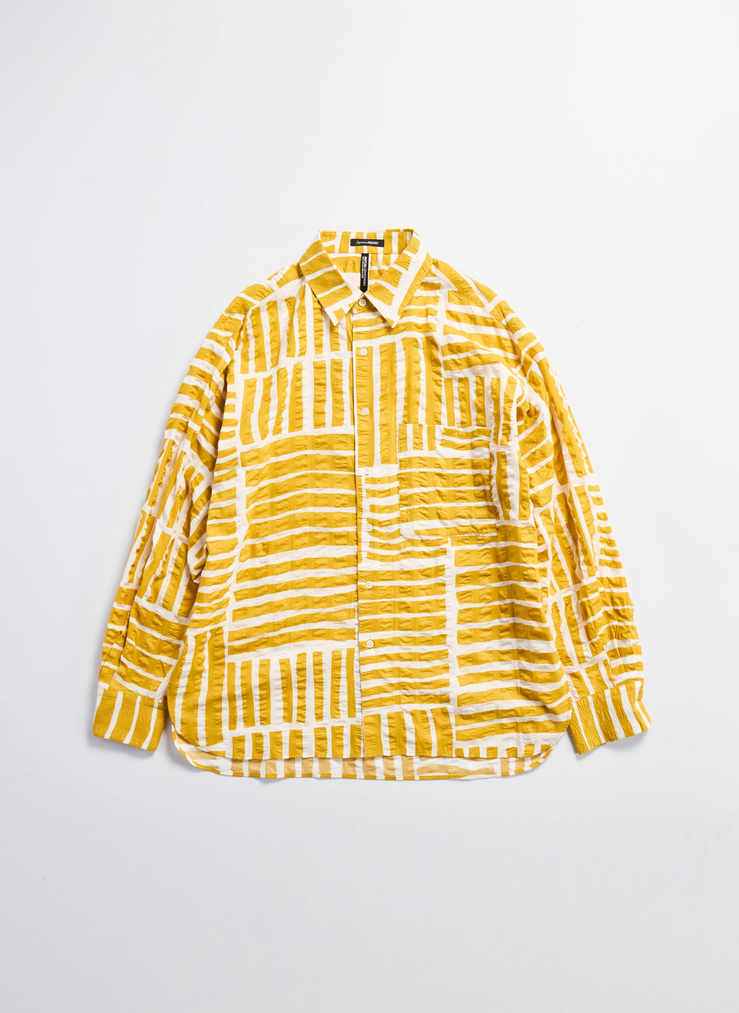 Japan Made Miracle Wave Cotton Seersucker Stripe Shirt