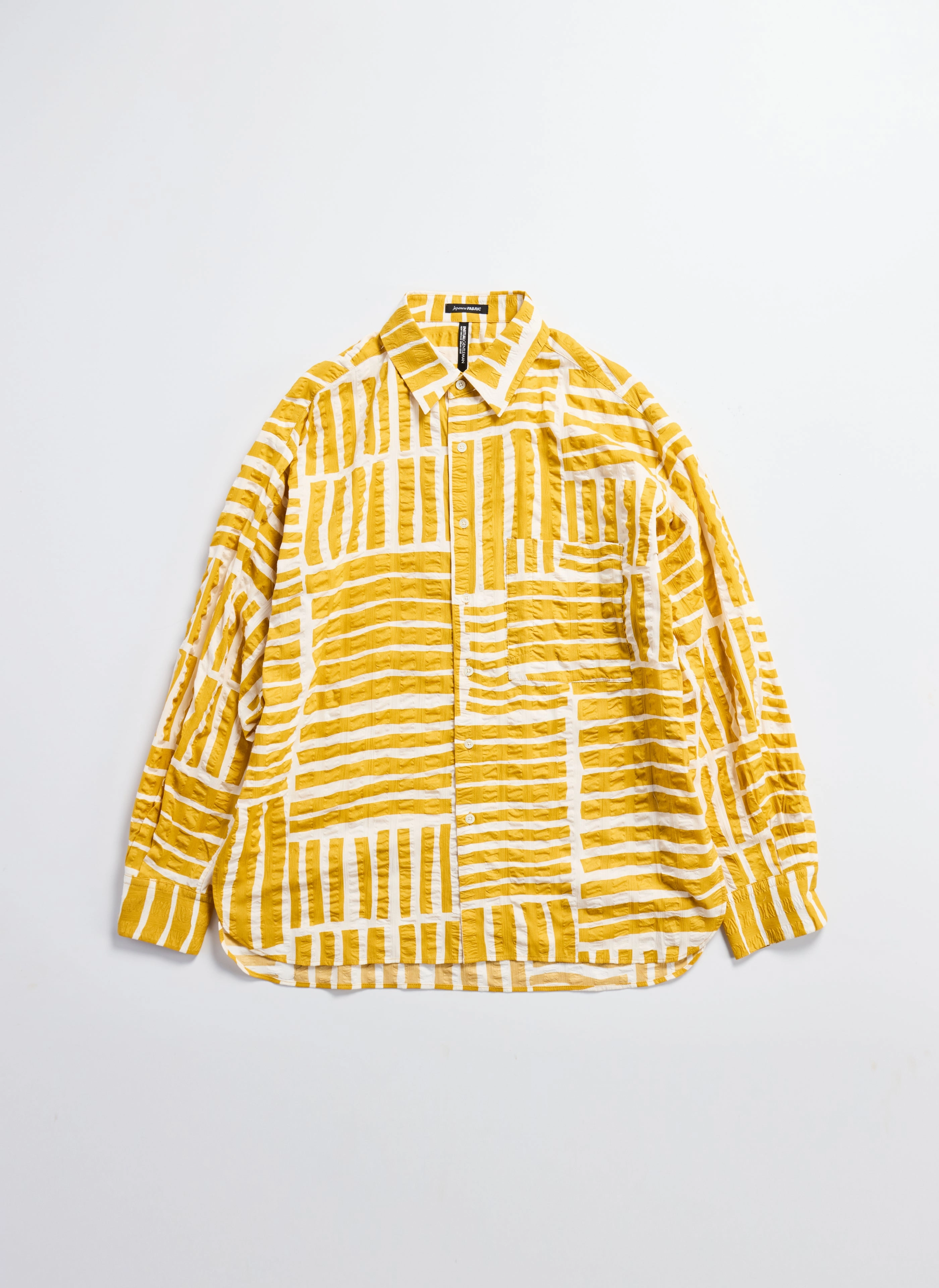 Japan Made Miracle Wave Cotton Seersucker Stripe Shirt