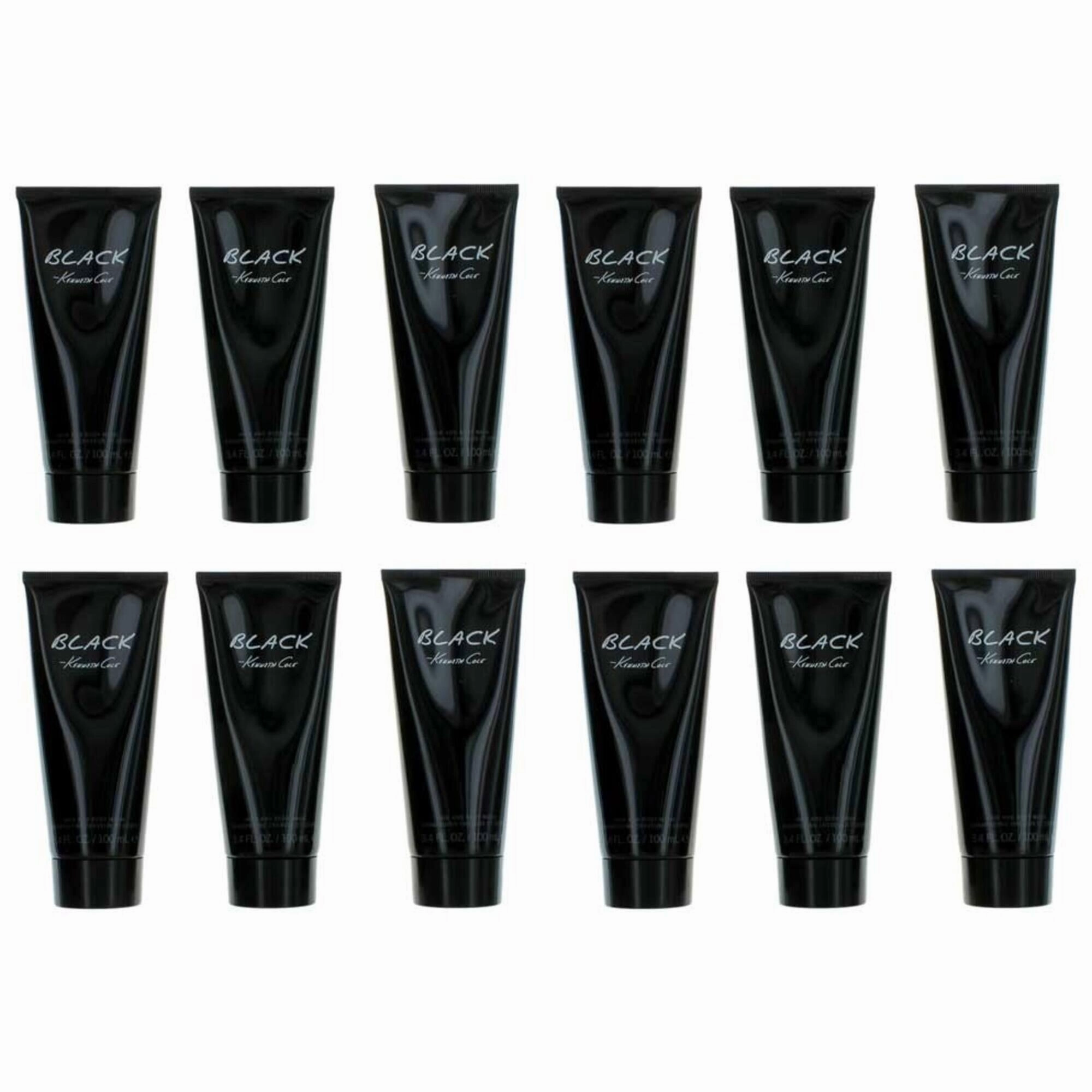 Kenneth Cole Men's Hair and Body Wash - Black Citrus and Violet Top Notes, 12 Pack
