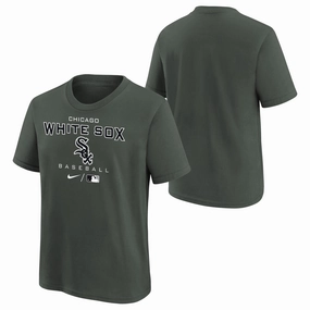 Kids Nike Chicago White Sox Authentic Collection Practice Velocity Gray Child Tee