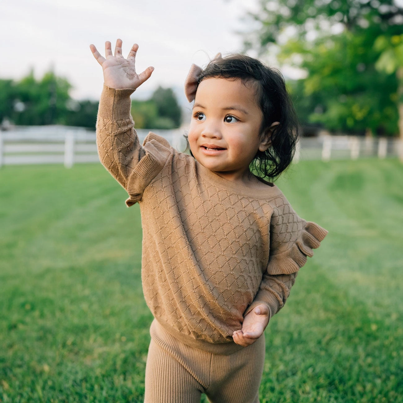 Knit Ruffle Sweater - Toffee